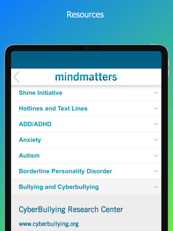 Mindmatters by Shine iPad screenshot 4 - Lifestyle app