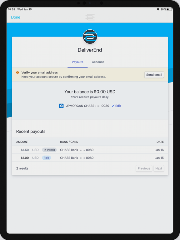 DeliverEnd iPad screenshot 5 - Shopping app