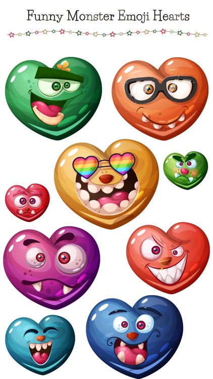 Monster Emoji Hearts