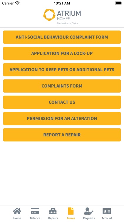 myAtrium from Atrium Homes