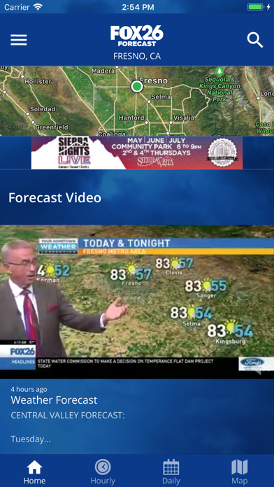 KMPH News FOX Forecast Screenshot