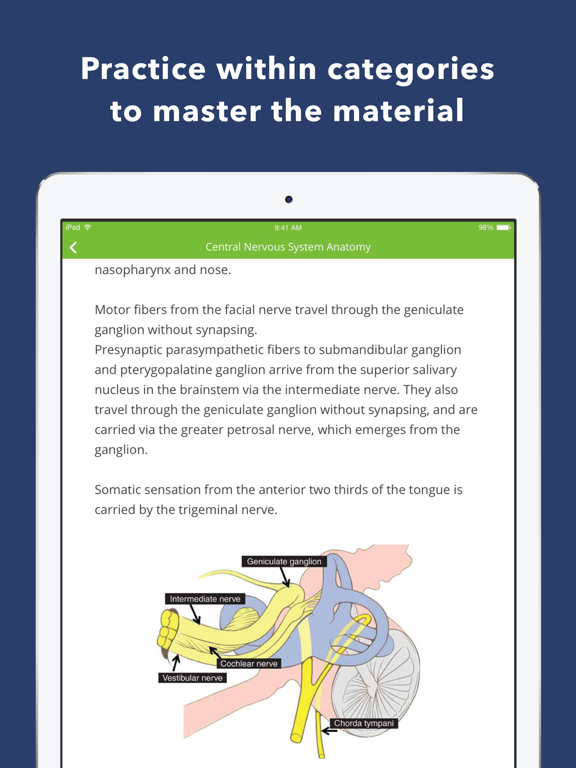 Neurology Exam Review Q&A iPad screenshot 4 - Medical app