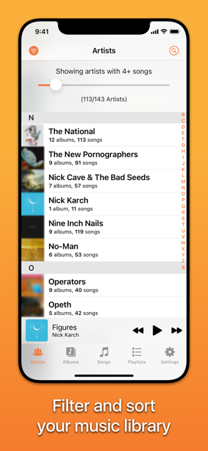 Snímek obrazovky Picky Music Player