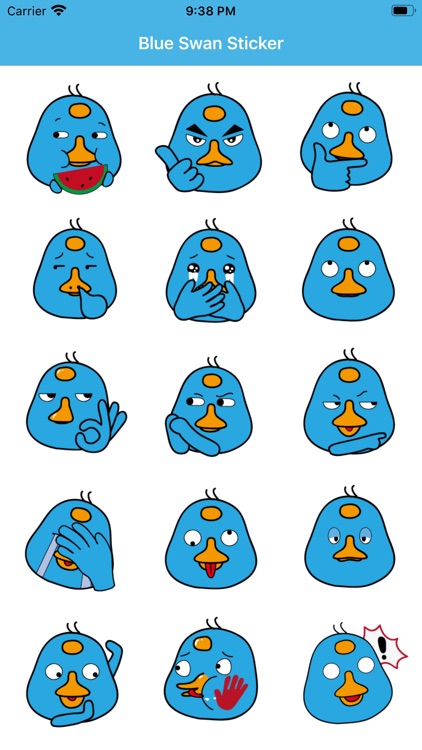 Blue Swan Sticker