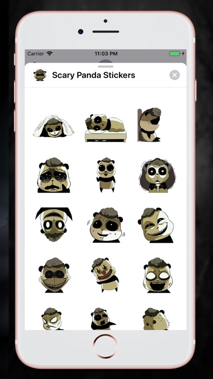 Scary Panda Stickers