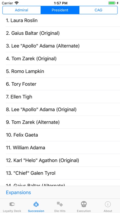 Battlestar Loyalty Deck