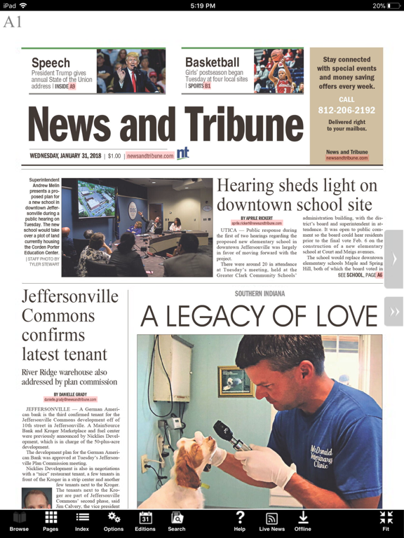 The News and Tribune iPad screenshot 3 - News app