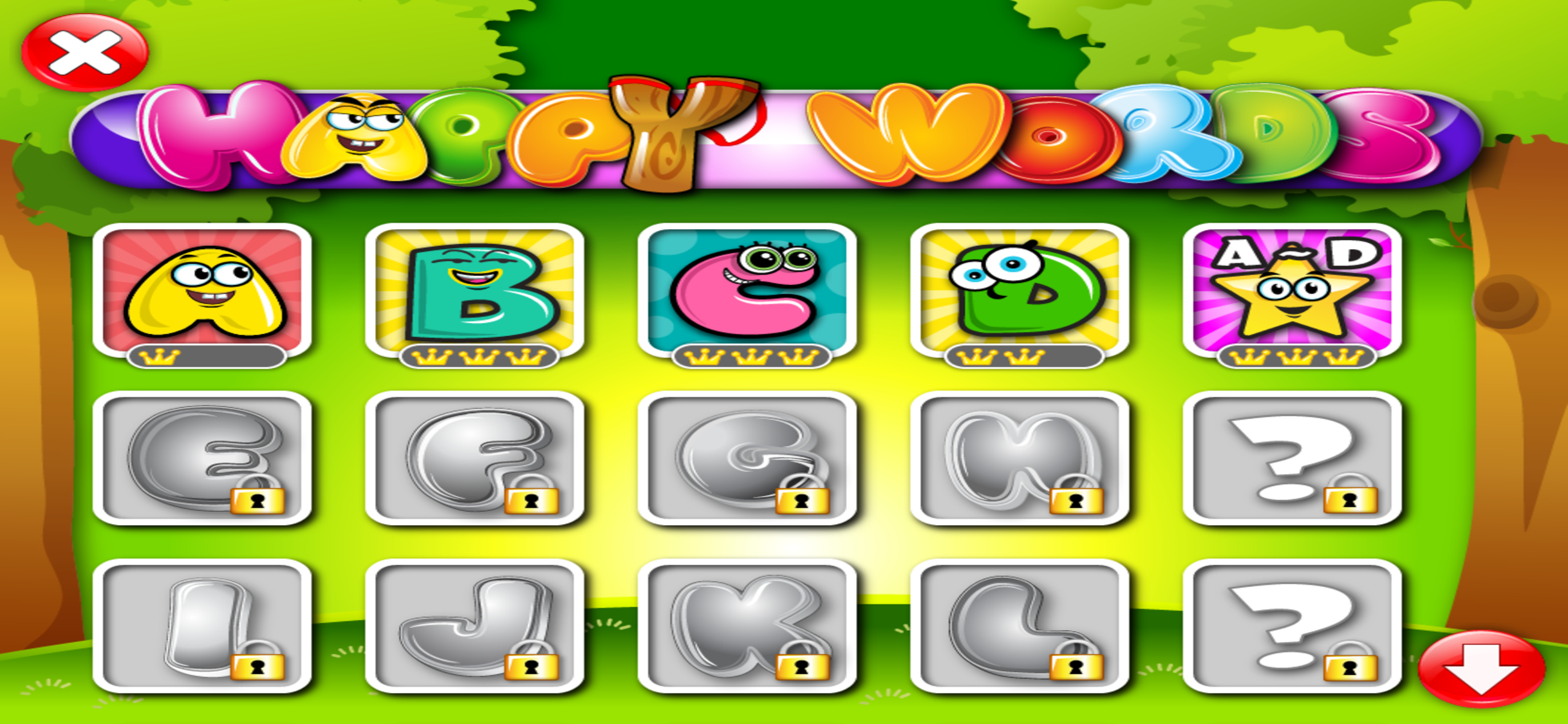 Happy Word Cards