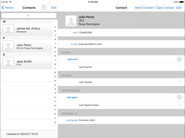 Tenea app for Vtiger CRM HD