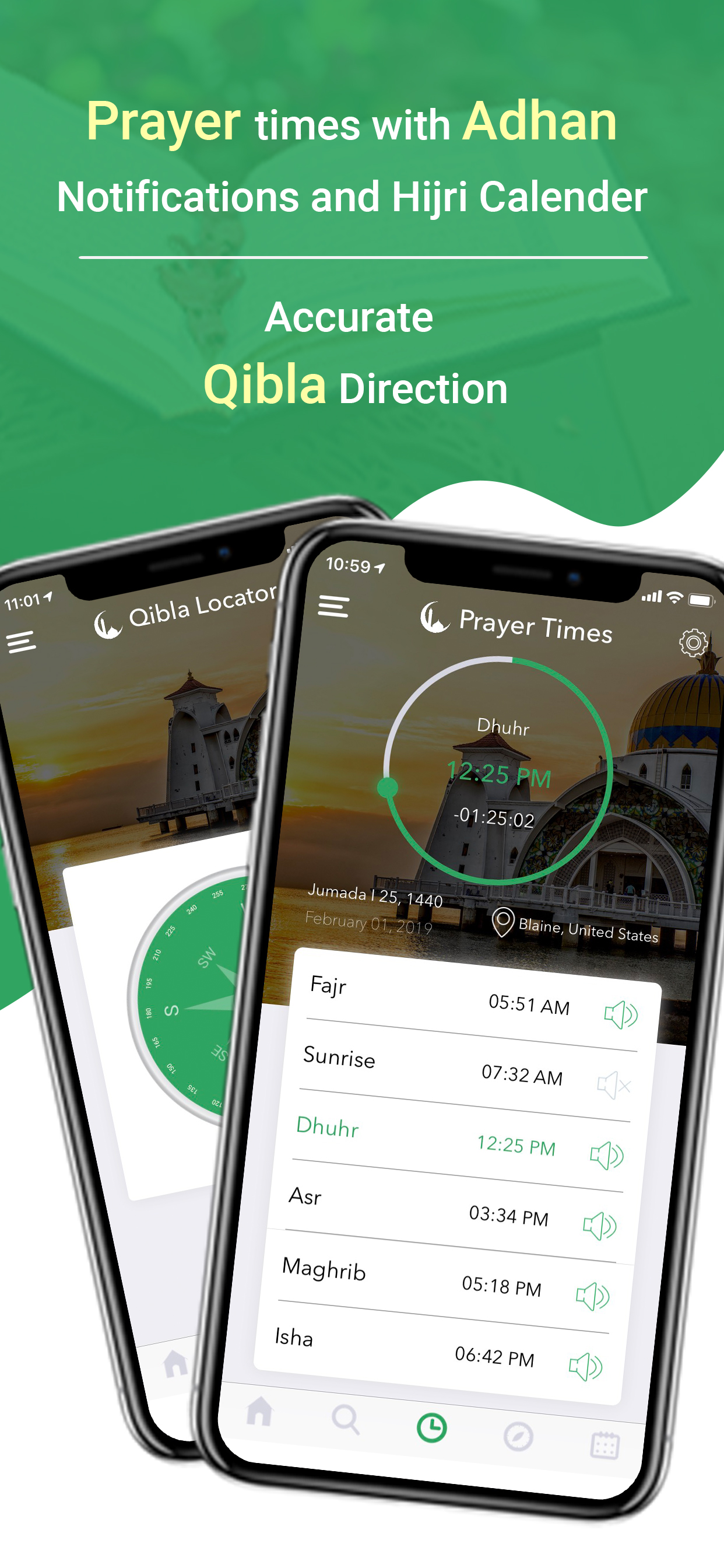 Muslim Directory: Qibla, Athan