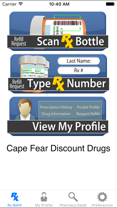 CFDD Rx app screenshot