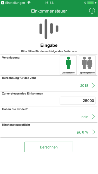 Einkommensteuer 2010-2021 Screenshot