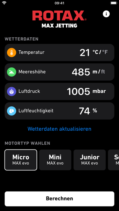 Screenshot #1 pour Rotax MAX Jetting