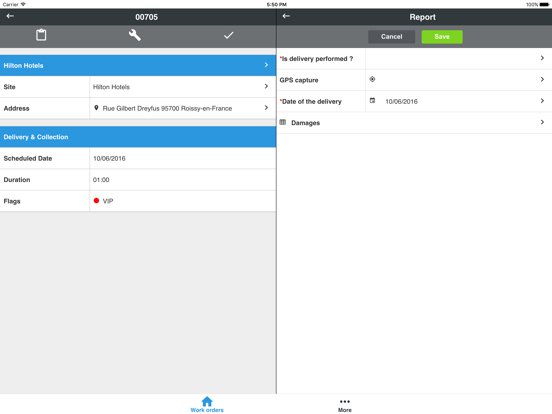 Praxedo iPad screenshot 2 - Productivity app