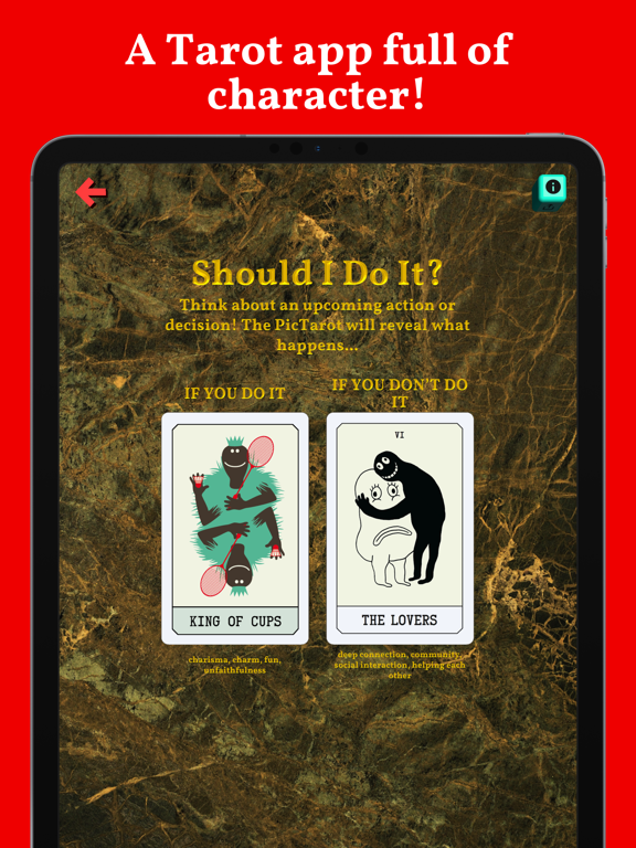 PicTarot iPad screenshot 1 - Lifestyle app