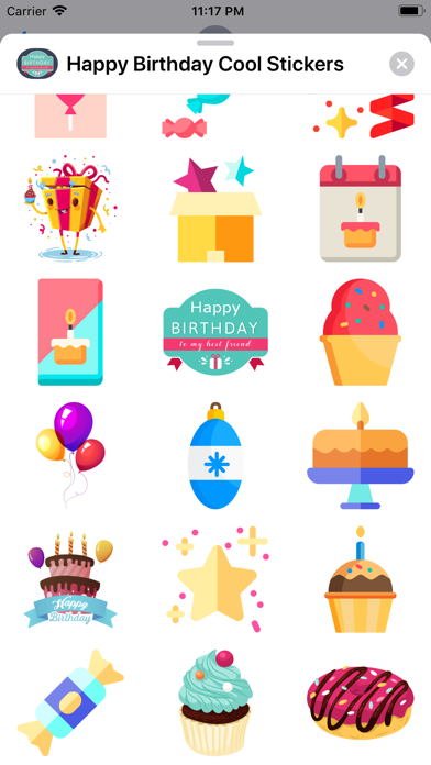 Happy Birthday Cool Stickers screenshot 4