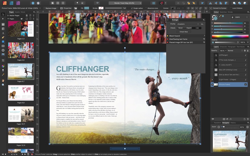 Affinity Publisher review screenshots