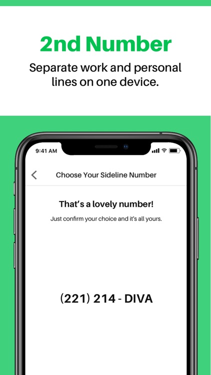 Sideline 2nd Phone Number