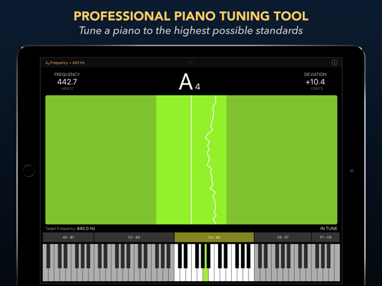 Piano Tuner PT1 iPad app afbeelding 1