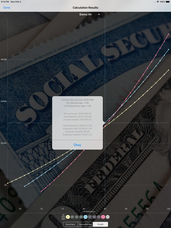 Social Security Calculator iPad screenshot 5 - Finance app