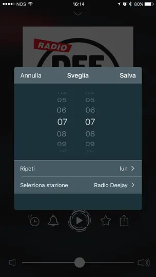 Capture d'écran de Radio Italia - FM E Online sur iPhone 3