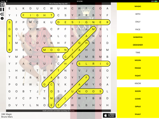 Screenshot #6 pour Lyric Jukebox Word Search