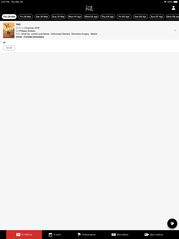 CinéPHIL iPad screenshot 2 - Entertainment app