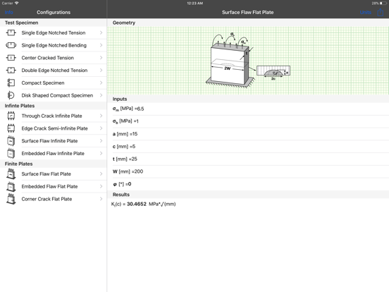 Screenshot #6 pour Stress Intensity Factors Pro