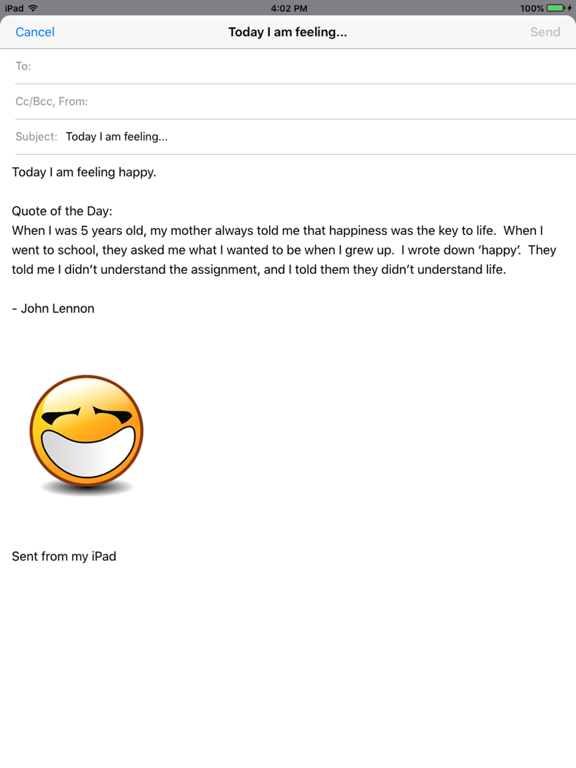 Mood Advice iPad screenshot 3 - Lifestyle app