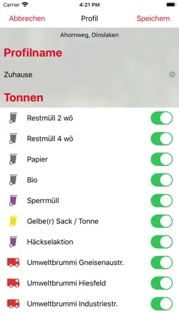 abfallapp DIN screenshot 1