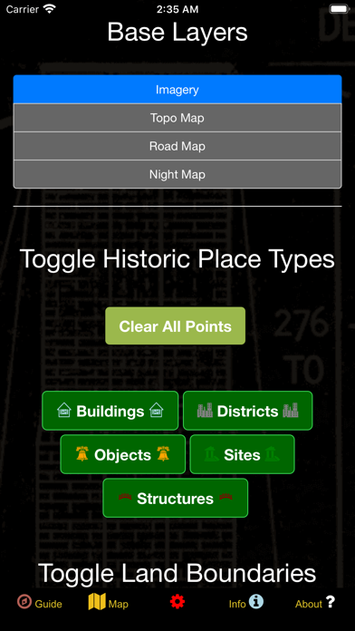 Screenshot #1 pour US Historical Places Point Map