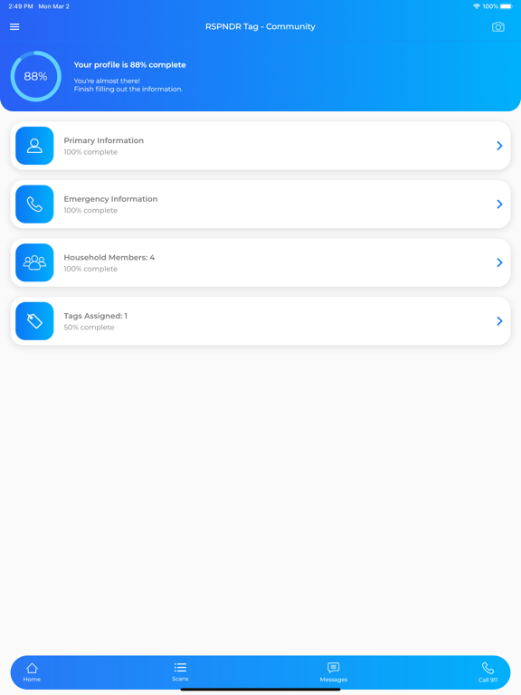 RSPNDR Community iPad screenshot 2 - Utilities app