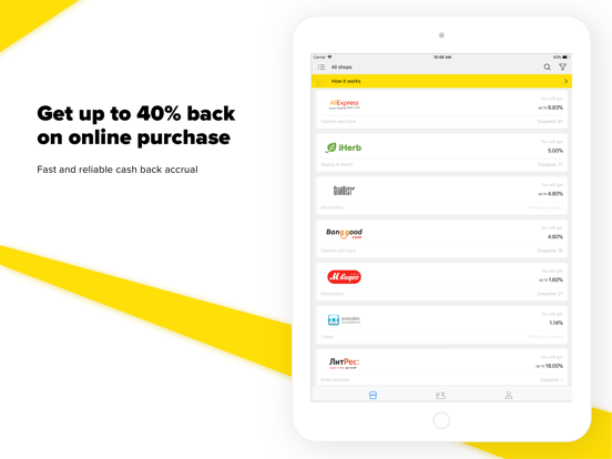 Screenshot #4 pour Cashback service Megabonus