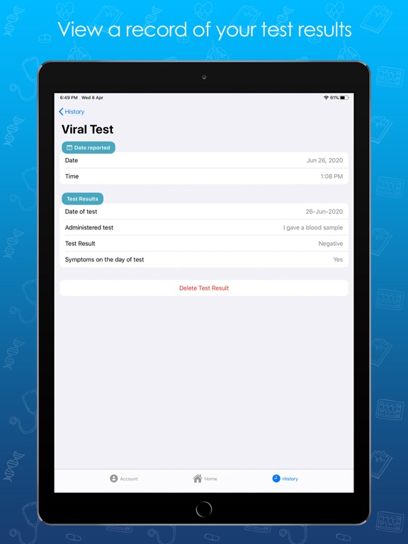 COVID Symptom iPad screenshot 6 - Health & Fitness app