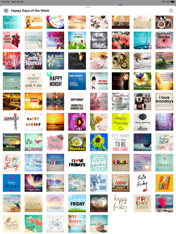 Screenshot #3 for Happy Days of the Week Wishes