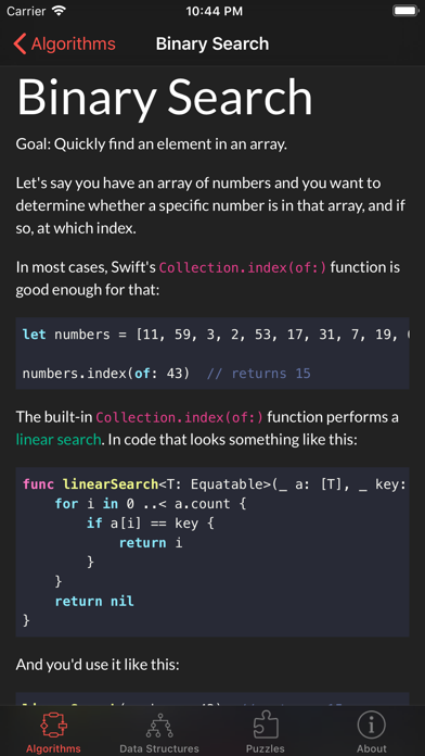 Algorithms & Data Structures Screenshot