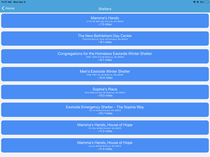 Comeback - Homeless Resources