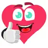 Thumbs Up Heart Stickers delete, cancel