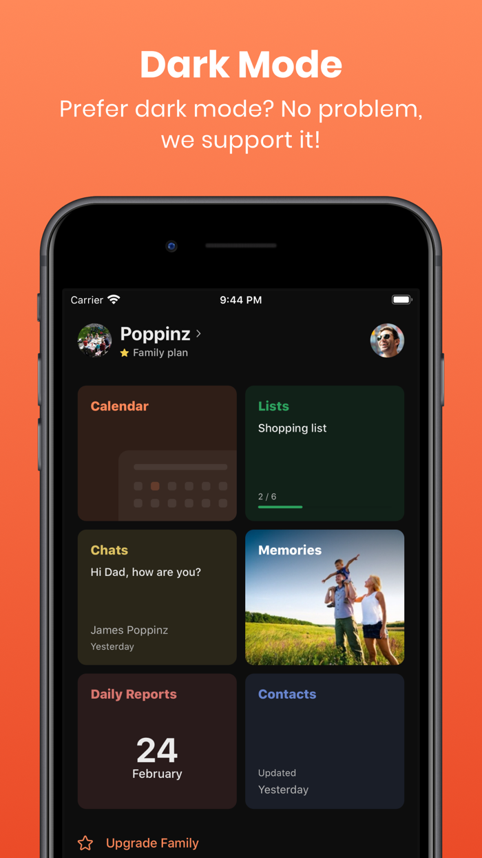 Poppinz Family Calendar App