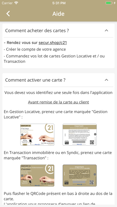 Screenshot #2 pour Activation cartes Century 21
