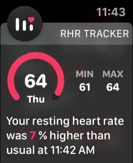 Game screenshot RHR Tracker for Watch apk