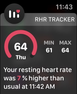 RHR Tracker for Watch screenshot #2 for Apple Watch