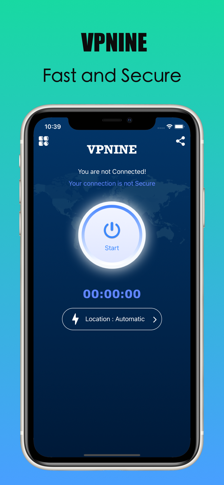 Vpnine - Fast and Secure VPN screenshot 1