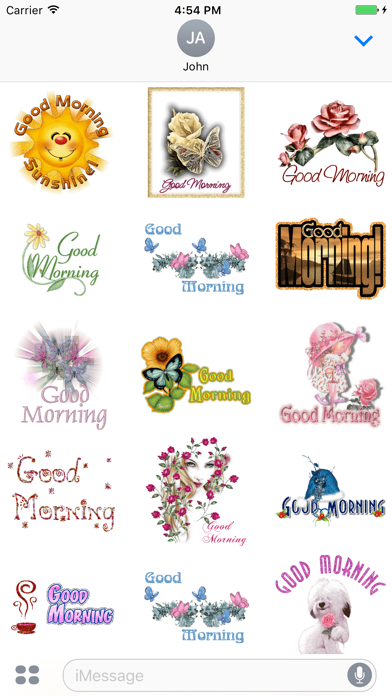 How to cancel & delete Animated Good Morning & Afternoon & Night Stickers from iphone & ipad 1