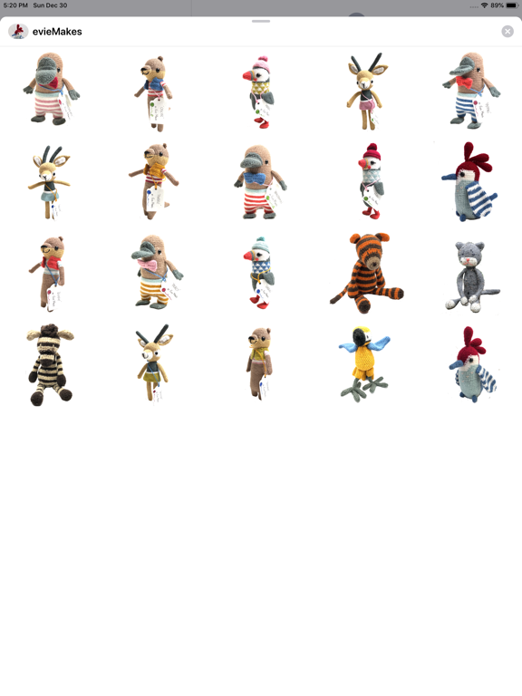 evieMakes crochet stickers iPad screenshot 1 - Stickers app