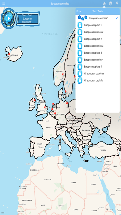 Screenshot #3 pour Topo Test Europe, topography