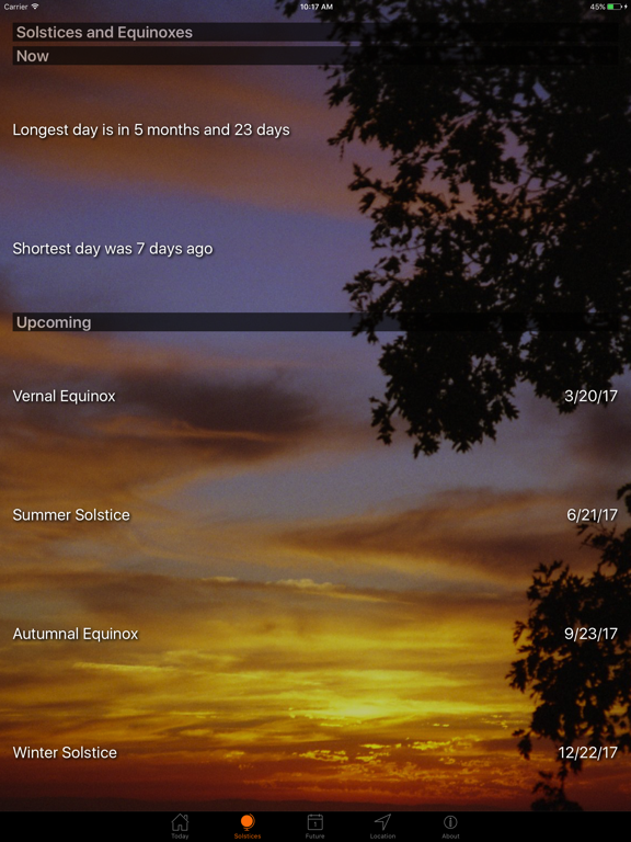 Screenshot #2 for Sunset and Sunrise Times