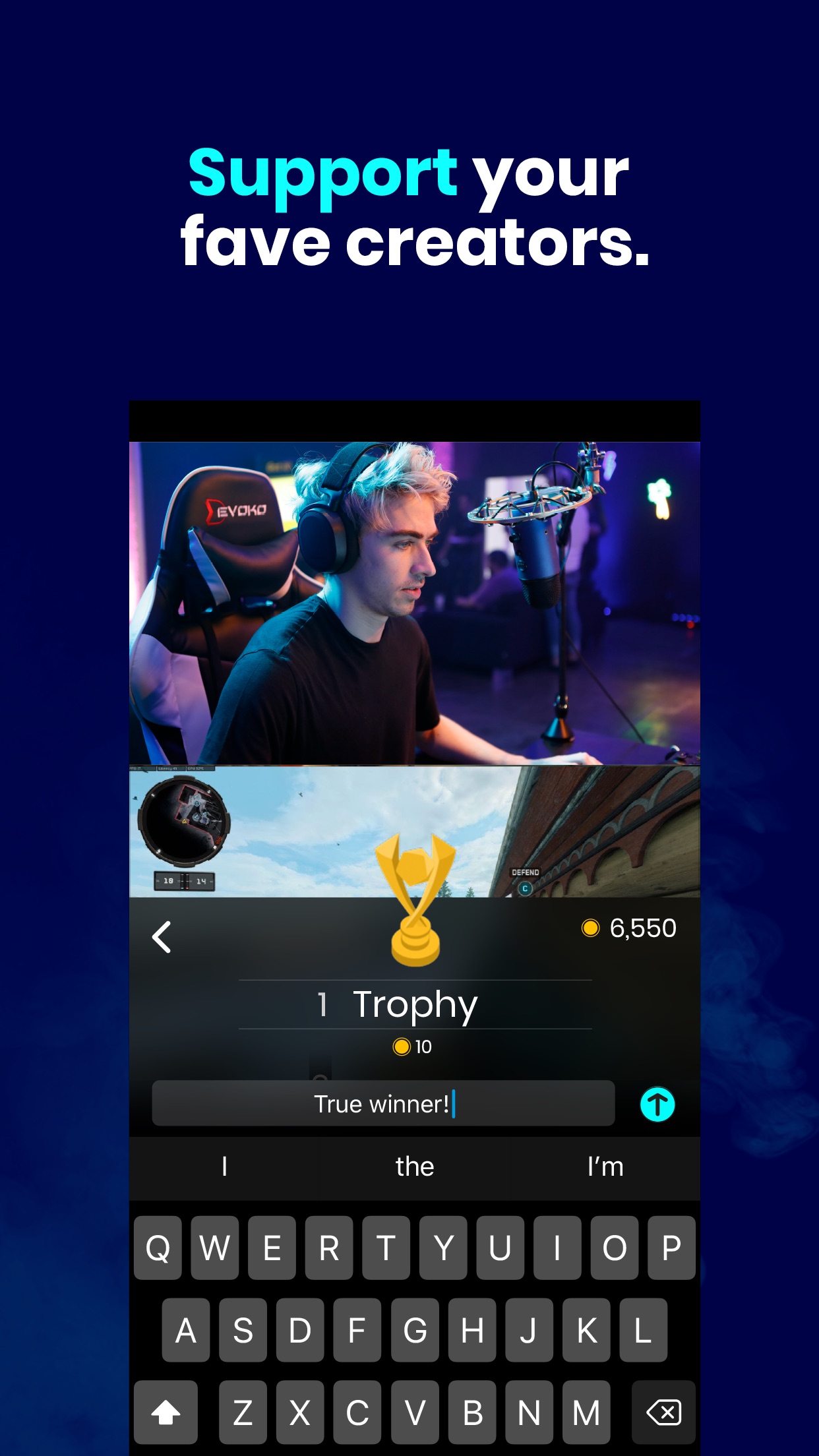 Screenshot do app Caffeine: Live Streaming