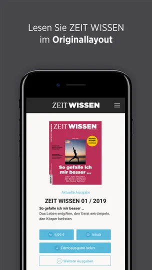 Screenshot von ZEIT WISSEN auf dem iPhone 1