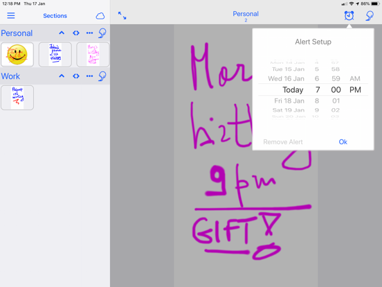 PocketJot - Handwritten Notes iPad screenshot 5 - Productivity app